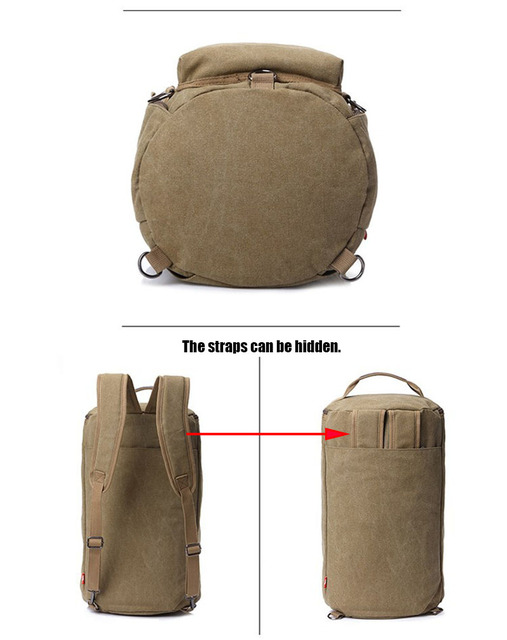 Męska plecak wojskowa do wspinaczki 45L z płótna Canvas - idealny na piesze wycieczki i trekking - Wianko - 6