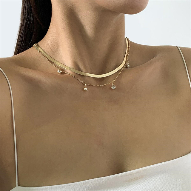 Wielowarstwowy naszyjnik z wisiorkiem wykonany ze złota z pszenicą i wężem dla kobiet w stylu vintage - biżuteria ślubna i modna na rok 2021 - Wianko - 27
