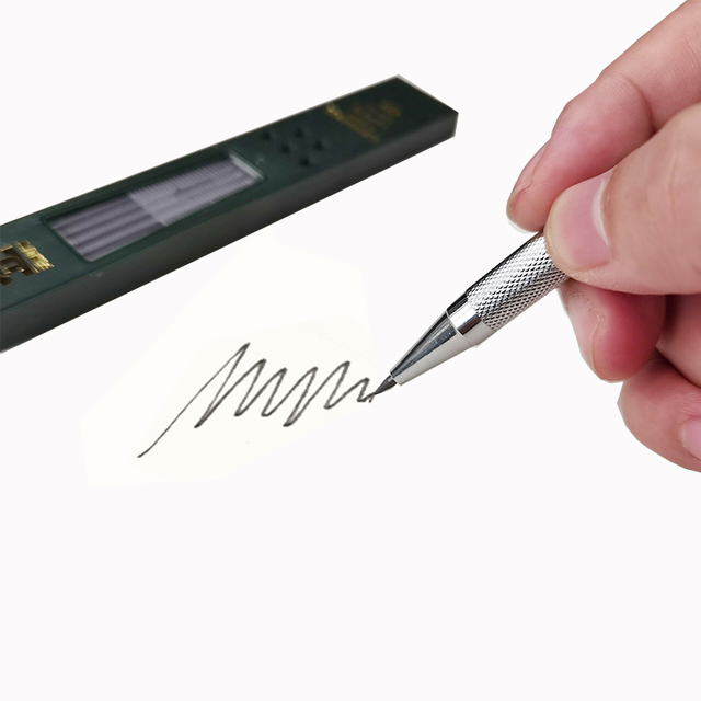 Metalowy ołówek automatyczny 2B HB z wymiennym 2.0mm ołowiem - Wianko - 7