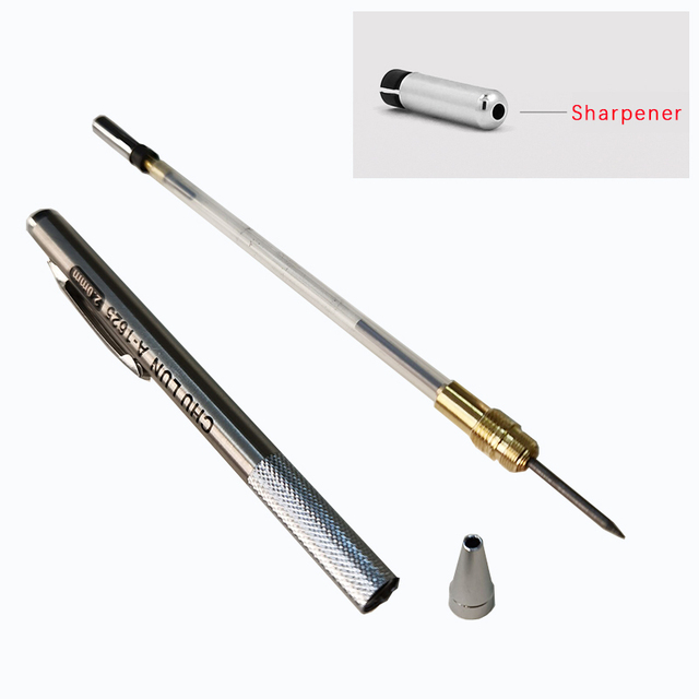 Metalowy ołówek automatyczny 2B HB z wymiennym 2.0mm ołowiem - Wianko - 5