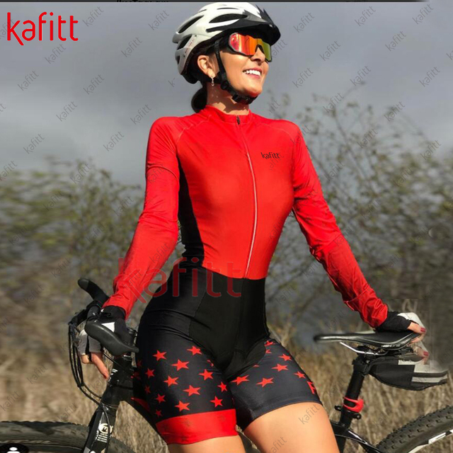 Zestaw rowerowy damska bluza i szorty Kafitt etniczny styl z długimi rękawami - Wianko - 20
