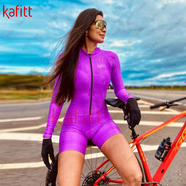 Zestaw rowerowy damska bluza i szorty Kafitt etniczny styl z długimi rękawami - Wianko - 7