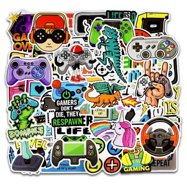 Naklejki Graffiti w stylu Vintage - 10/50 sztuk, wodoodporne - dla chłopców na laptopa, PS4, skateboard, telefon, rower i gitarę - Wianko - 1