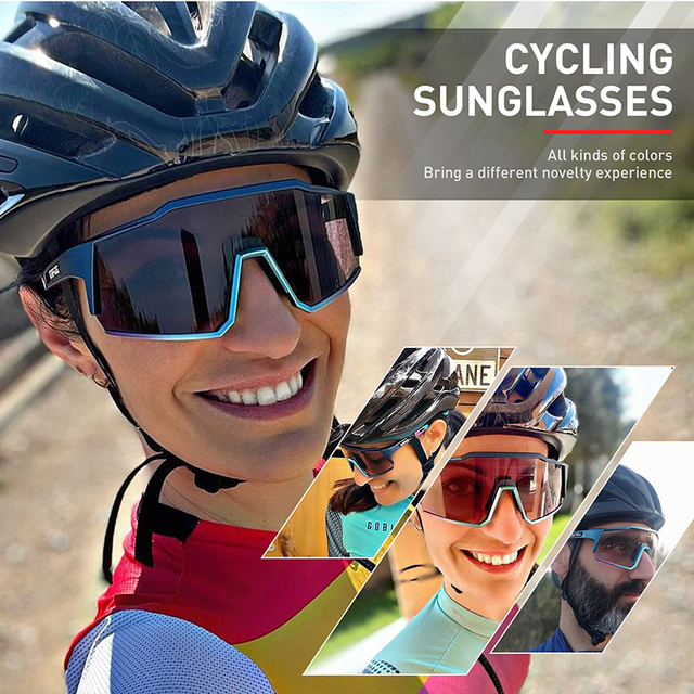 Okulary rowerowe KAPVOE z 4 soczewkami fotochromowymi, męskie/damskie, do jazdy na rowerze, szosowe/górskie - Wianko - 1
