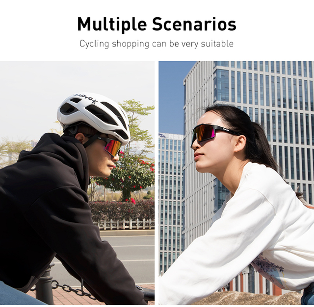 Okulary rowerowe KAPVOE z 4 soczewkami fotochromowymi, męskie/damskie, do jazdy na rowerze, szosowe/górskie - Wianko - 6