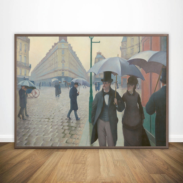 Giclee obraz na płótnie 'Ulica Paryska, deszczowy dzień' Gustave'a Caillebotte'a (1877) - piękne wzory, retro artystyczna dekoracja wnętrza domowego - Wianko - 19