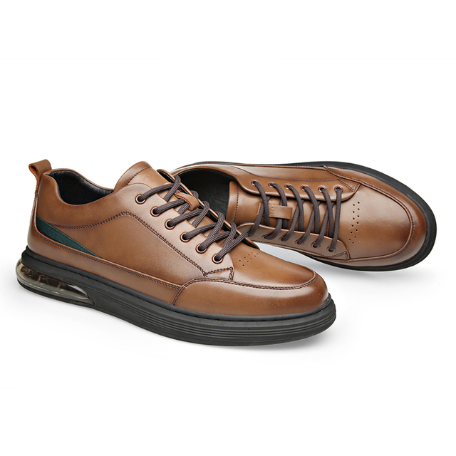 Mokasyny Yomior męskie wiosna/jesień - skórzane buty brytyjskiej mody, oddychające, wykonane z prawdziwej skóry, w luksusowym projekcie na platformie - Wianko - 14