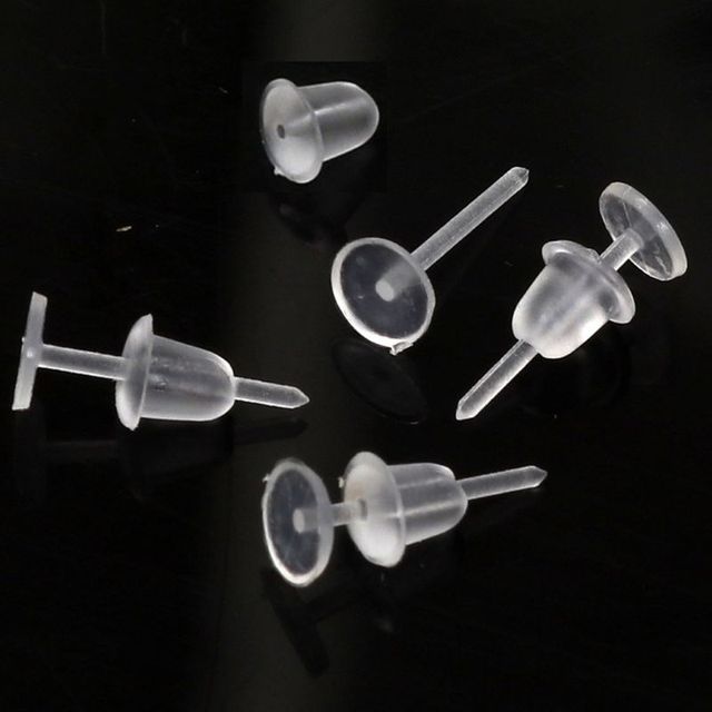 100 sztuk niewidocznych kolczyków plastikowych z pustymi szpilkami do kolczyków typu Stud Tiny Head (Zostawiamy kluczowe informacje: ilość, rodzaj, materiał, rodzaj zapięcia) - Wianko - 9