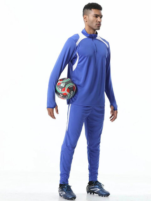 Koszulka piłkarska męska z długim rękawem 2020, szybkoschnąca, do biegania i treningu, dostosuj dres futbolowy - Wianko - 4