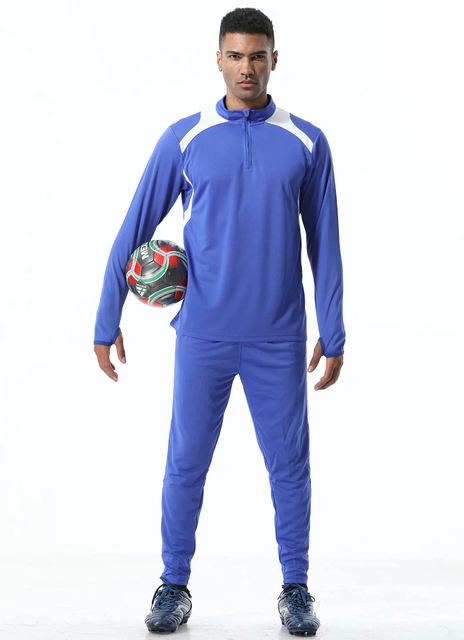 Koszulka piłkarska męska z długim rękawem 2020, szybkoschnąca, do biegania i treningu, dostosuj dres futbolowy - Wianko - 5