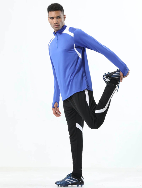Koszulka piłkarska męska z długim rękawem 2020, szybkoschnąca, do biegania i treningu, dostosuj dres futbolowy - Wianko - 3