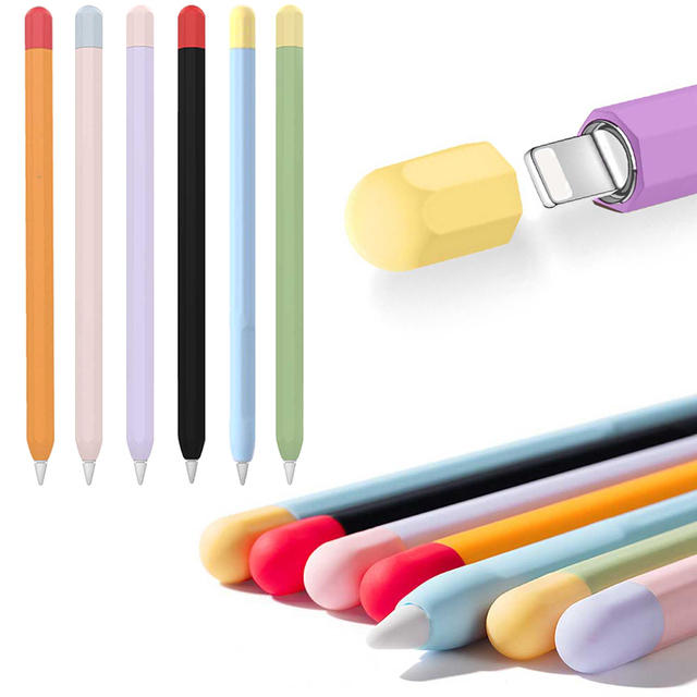 Silikonowy pokrowiec ochronny na ołówek Apple 1st/2nd Generation w cukierkowych kolorach z odpornością na kurz, antypoślizgowość i miękkość, idealny do tabletów - Wianko - 2