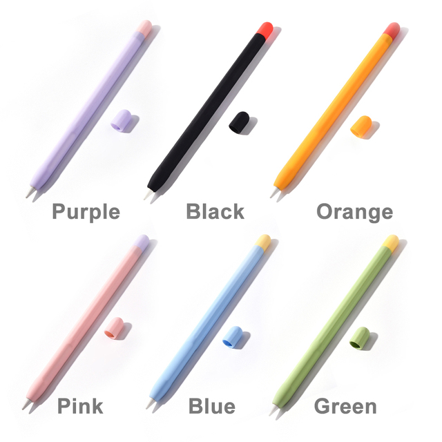 Silikonowy pokrowiec ochronny na ołówek Apple 1st/2nd Generation w cukierkowych kolorach z odpornością na kurz, antypoślizgowość i miękkość, idealny do tabletów - Wianko - 1