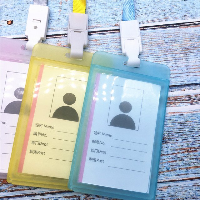 Plastikowe etui na karty robocze oraz dowód tożsamości z liną i nazwą pracownika - Wianko - 2