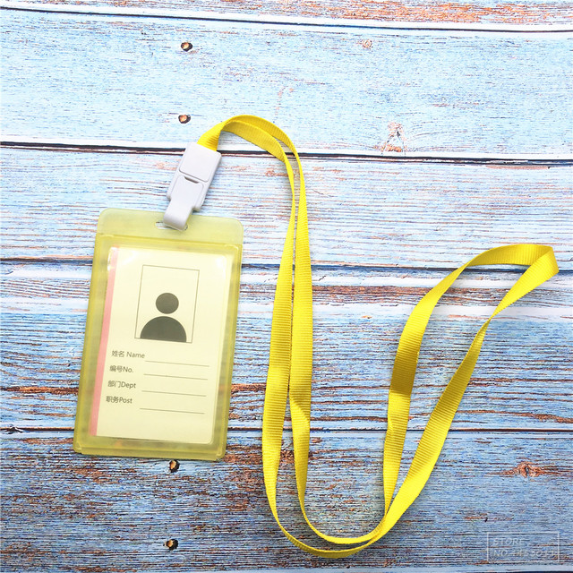 Plastikowe etui na karty robocze oraz dowód tożsamości z liną i nazwą pracownika - Wianko - 4