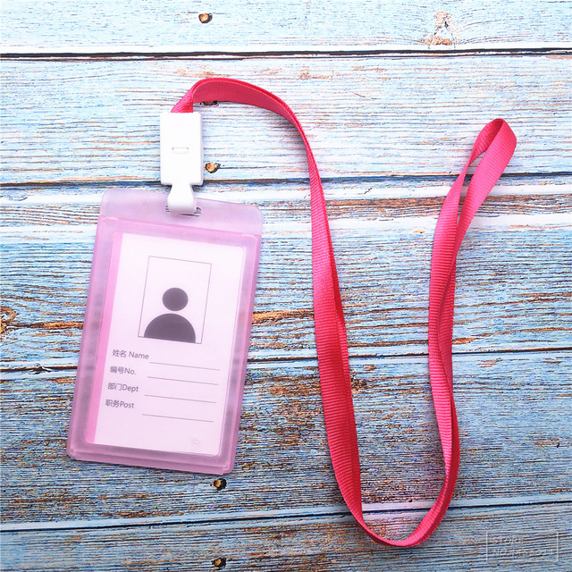 Plastikowe etui na karty robocze oraz dowód tożsamości z liną i nazwą pracownika - Wianko - 5