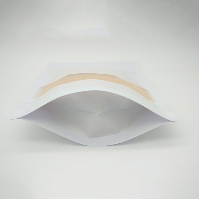 Biała papierowa torba z oknem i zamkiem, 10 cm x 15 cm - Wianko - 3