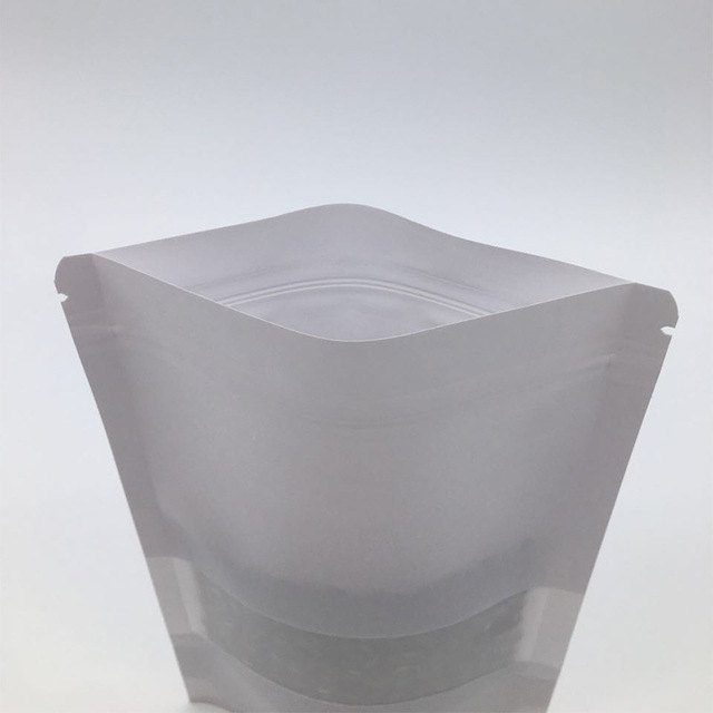 Biała papierowa torba z oknem i zamkiem, 10 cm x 15 cm - Wianko - 4