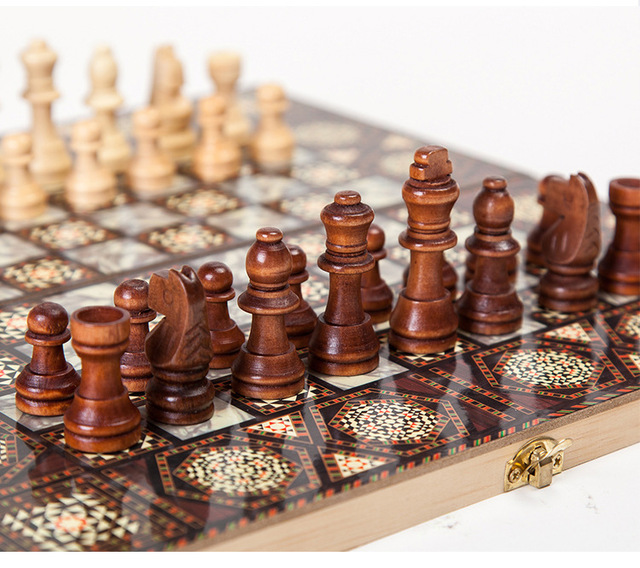 Składana tablica drewniane szachy Staunton - Wianko - 8
