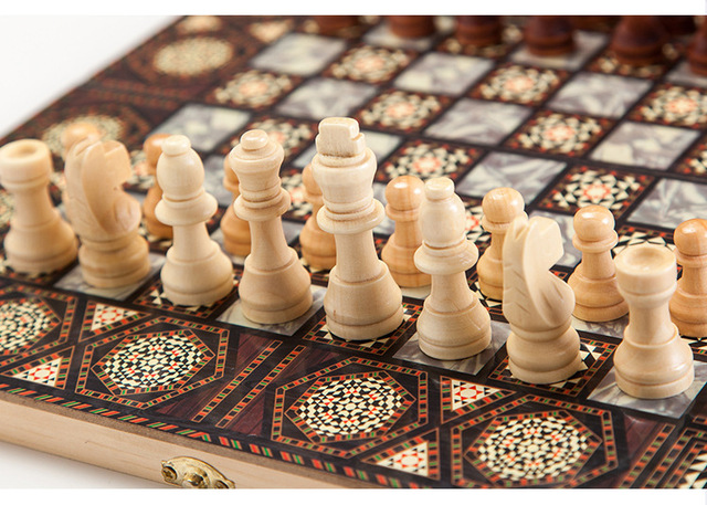 Składana tablica drewniane szachy Staunton - Wianko - 7
