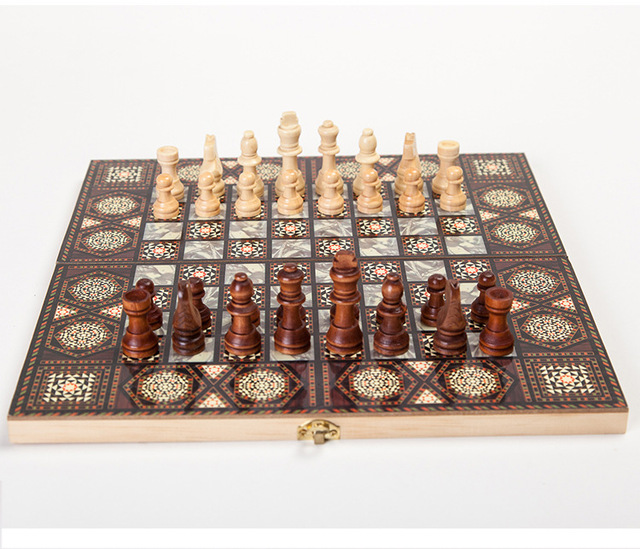 Składana tablica drewniane szachy Staunton - Wianko - 9