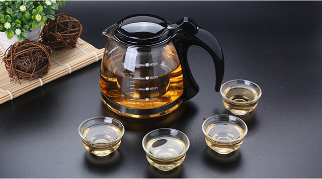 Dzbanek szklany do herbaty kwiat 750ml/1200ml z wymiennym filtrem - Wianko - 1