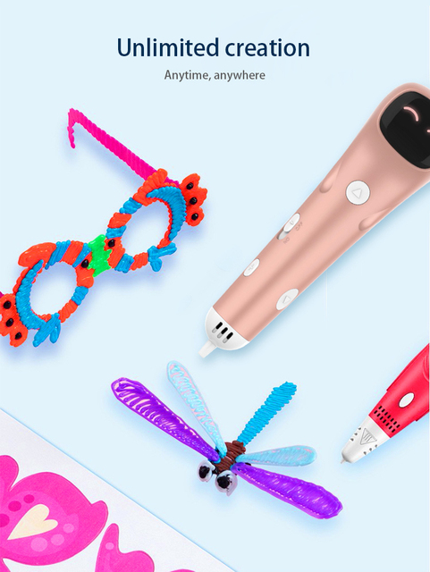 Długopis 3D Filament PCL 2021 niska temperatura, anti-oparzenia, do dekoracji DIY, rysowanie, zabawki dla dzieci - Wianko - 5