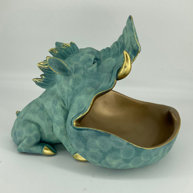 Figurka Dzikiej Świni z Dużymi Ustami – Dekoracyjny Schowek i Ozdobna Rzeźba do Pokoju - Wianko - 25