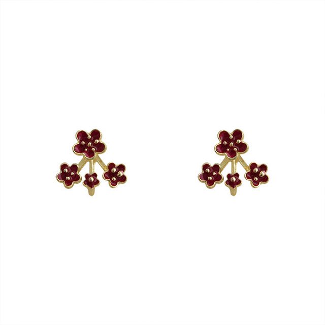 Kolczyki sztyfty z kryształami wianka  w kolorze różowym i zielonym - Wianko - 117