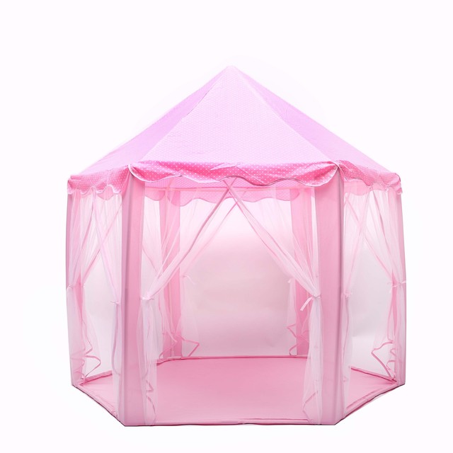 Namiot pokojowy dla dzieci w kształcie sześciokąta - różowy - Wianko - 5