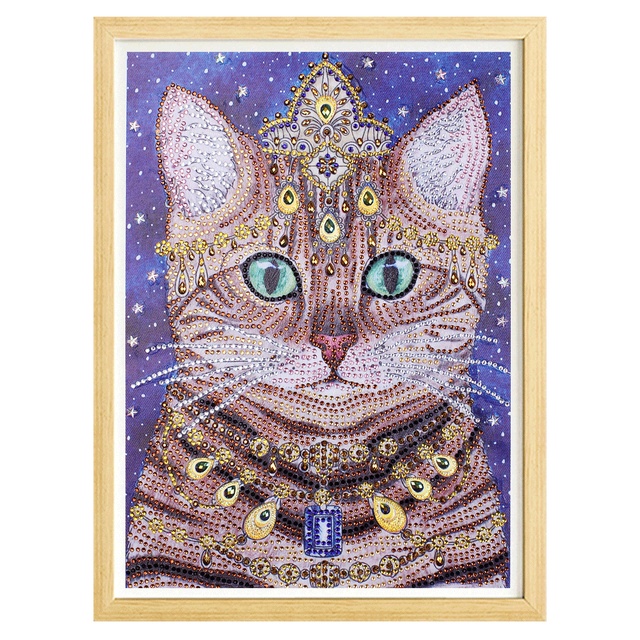 Diamentowy obraz haftowany DIY w kształcie zwierząt (sowa, paw, kot, motyl) - nowość w kryształowej dekoracji wnętrz - Wianko - 38