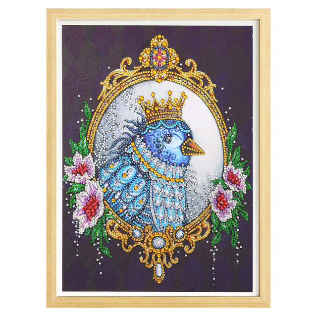 Diamentowy obraz haftowany DIY w kształcie zwierząt (sowa, paw, kot, motyl) - nowość w kryształowej dekoracji wnętrz - Wianko - 47