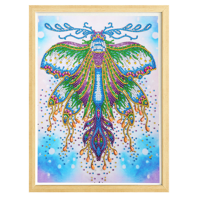 Diamentowy obraz haftowany DIY w kształcie zwierząt (sowa, paw, kot, motyl) - nowość w kryształowej dekoracji wnętrz - Wianko - 50