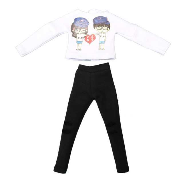 Doll Licca - Modne dziewczęce stroje: biała koszula, czarne spodnie, icy, 1/6, 30cm - Wianko - 15