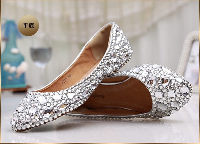 Kryształowe buty damskie na platformie, idealne na ślub, druhna, wysokie czółenka - Wianko - 20