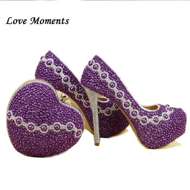 Kryształowe buty damskie na platformie, idealne na ślub, druhna, wysokie czółenka - Wianko - 5