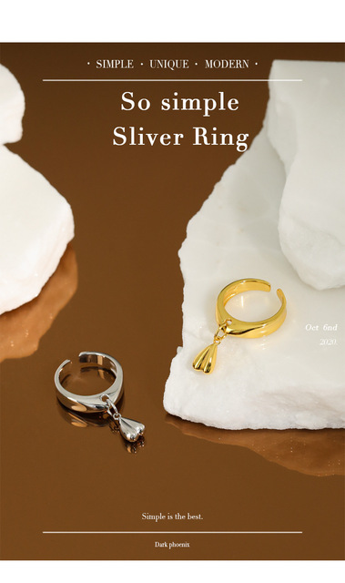 Pierścionek serca Kinel 925 Sterling srebrny dla zakochanych, minimalistyczny, 18K pozłacany, biżuteria ślubna, prezent hurtowy - Wianko - 6