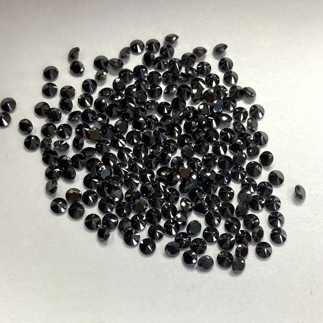 Pierścionek Meisidian czarny Moissanite Gmestone Diamond - rozmiar 1.0-3.0mm - Wianko - 5