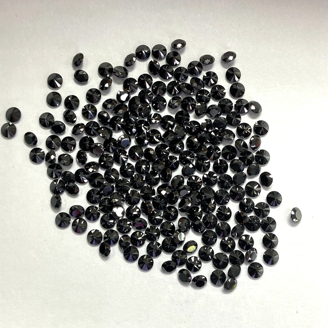 Pierścionek Meisidian czarny Moissanite Gmestone Diamond - rozmiar 1.0-3.0mm - Wianko - 6