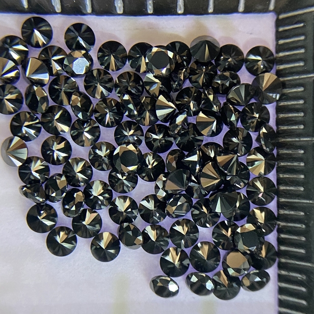 Pierścionek Meisidian czarny Moissanite Gmestone Diamond - rozmiar 1.0-3.0mm - Wianko - 3