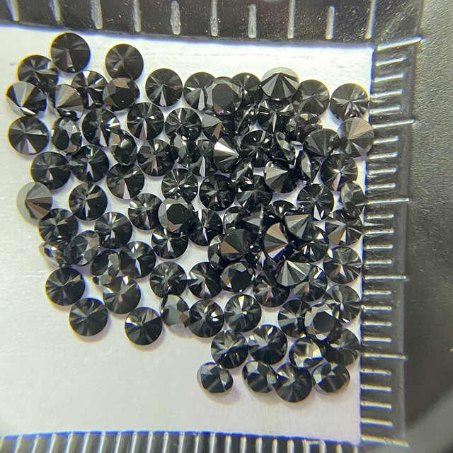 Pierścionek Meisidian czarny Moissanite Gmestone Diamond - rozmiar 1.0-3.0mm - Wianko - 2