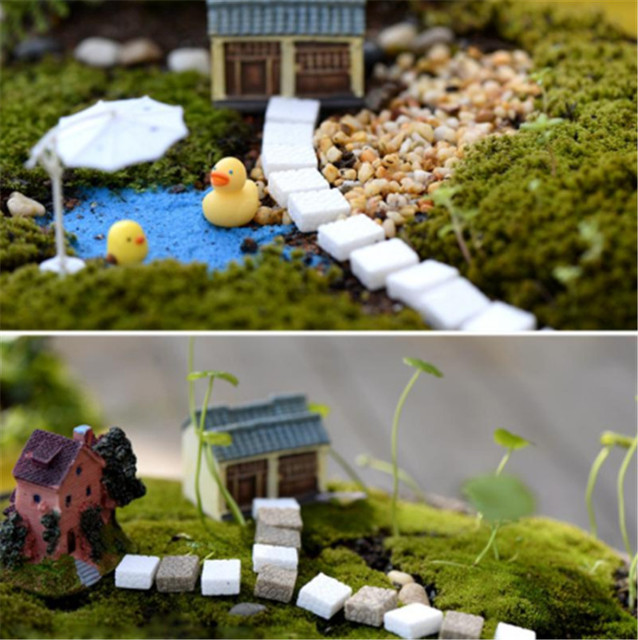 Figurka miniaturowa - Kamień żywiczny drabina w bajkowym ogrodzie dla lalek - DIY ozdoba i akcesorium do Terrarium - Wianko - 7