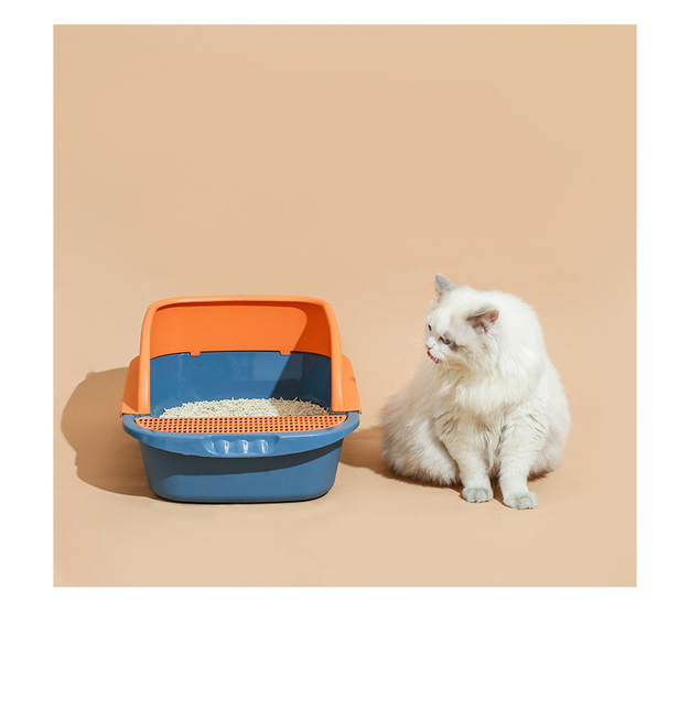 Półzamknięta kuweta dla kota Hit - piaskownica w kolorowym designie, samoczyszcząca się z siatką - Wianko - 15