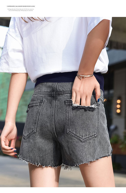 Kobiety w ciąży - spodenki jeansowe - moda lato 2019 - szerokie nogawki - koreańska wersja - matka słowo - Wianko - 10