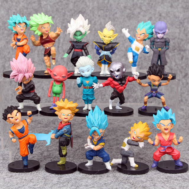 Figurka Son Goku, Vegeta, Broly Buu Dragon Ball Super - zestaw figurki figurki Anime Ultra Instynkt Model - prezenty zabawki - Wianko - 2