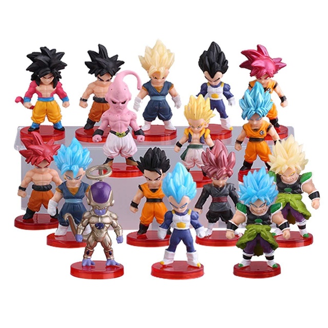 Figurka Son Goku, Vegeta, Broly Buu Dragon Ball Super - zestaw figurki figurki Anime Ultra Instynkt Model - prezenty zabawki - Wianko - 3