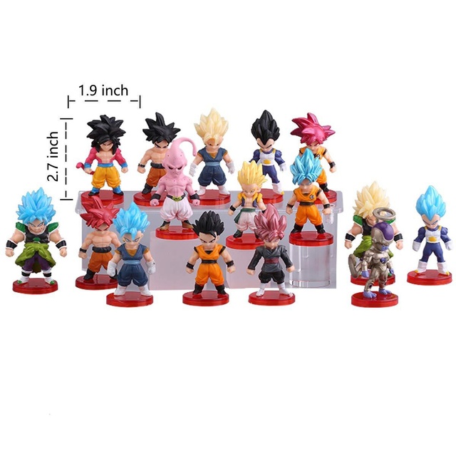 Figurka Son Goku, Vegeta, Broly Buu Dragon Ball Super - zestaw figurki figurki Anime Ultra Instynkt Model - prezenty zabawki - Wianko - 4