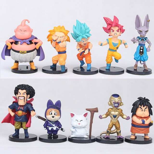 Figurka Son Goku, Vegeta, Broly Buu Dragon Ball Super - zestaw figurki figurki Anime Ultra Instynkt Model - prezenty zabawki - Wianko - 12