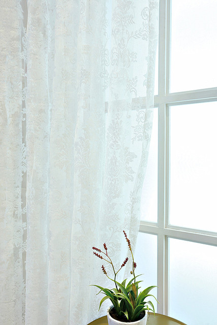 Biała moskitiera z koronką, styl europejski, do salonu i sypialni - Wianko - 2