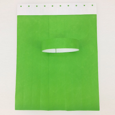 100 sztuk papierowych opasek na rękę Tyvek w kolorach czerwonym i zielonym dla dorosłych - Wianko - 2